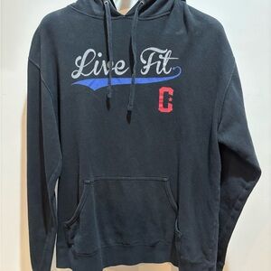 Live Fit LVFT Pullover Hoodie Mens Medium Black Performance Pullover